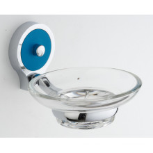 Bathroom Wall Mounted Zinc Soap Holder with Glass Dish (JN10239)